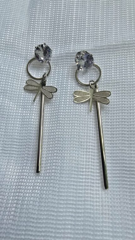 Dazzling Dragonfly Drop Earrings by Zara Jio