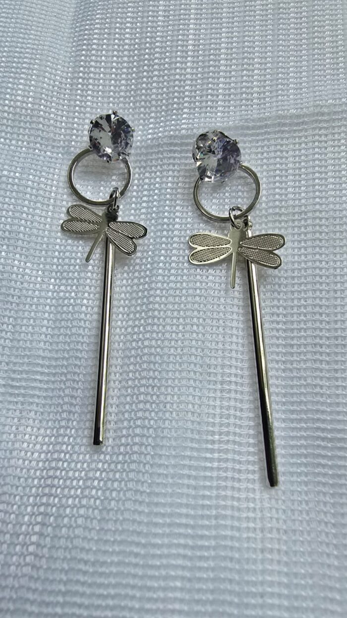 Dazzling Dragonfly Drop Earrings by Zara Jio - Image 1