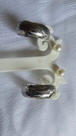 Contemporary Textured Silver Hoops by Zara Jio - Image 2