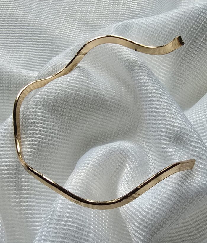 Gold-Tone Minimalist Open Cuff By Zara Jio - Image 1