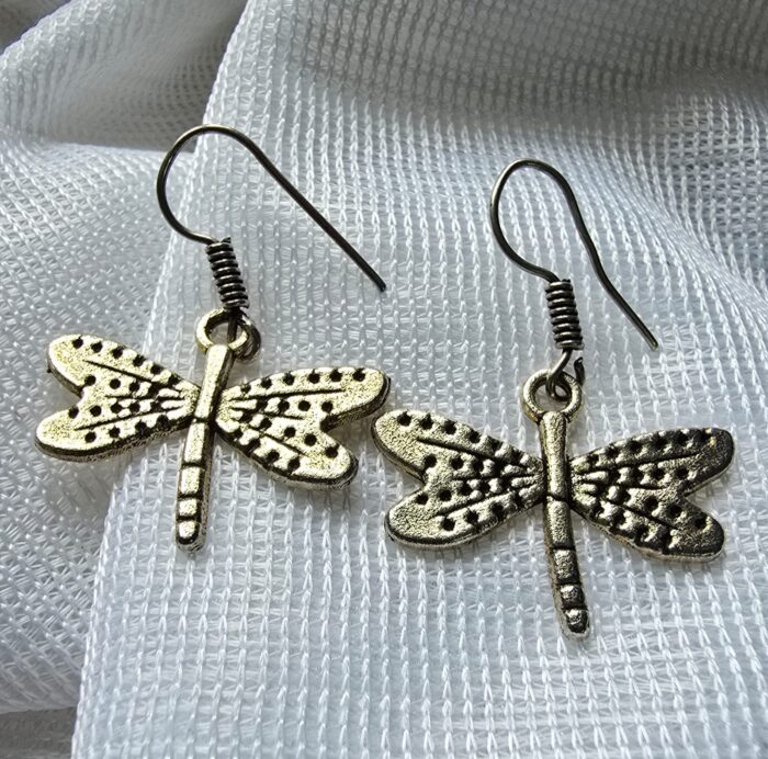 Dragonfly Drop Earrings by Zara Jio - Image 1