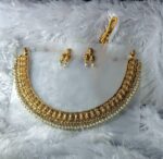 Exquisite Gold-Toned Choker with Pearl Accents by Zara Jio - Image 4
